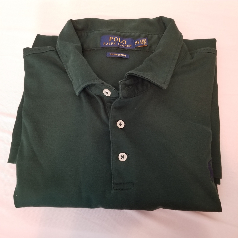 Polo Ralph Lauren Men's Custom Slim Fit Shirt Green Size XXL TTG